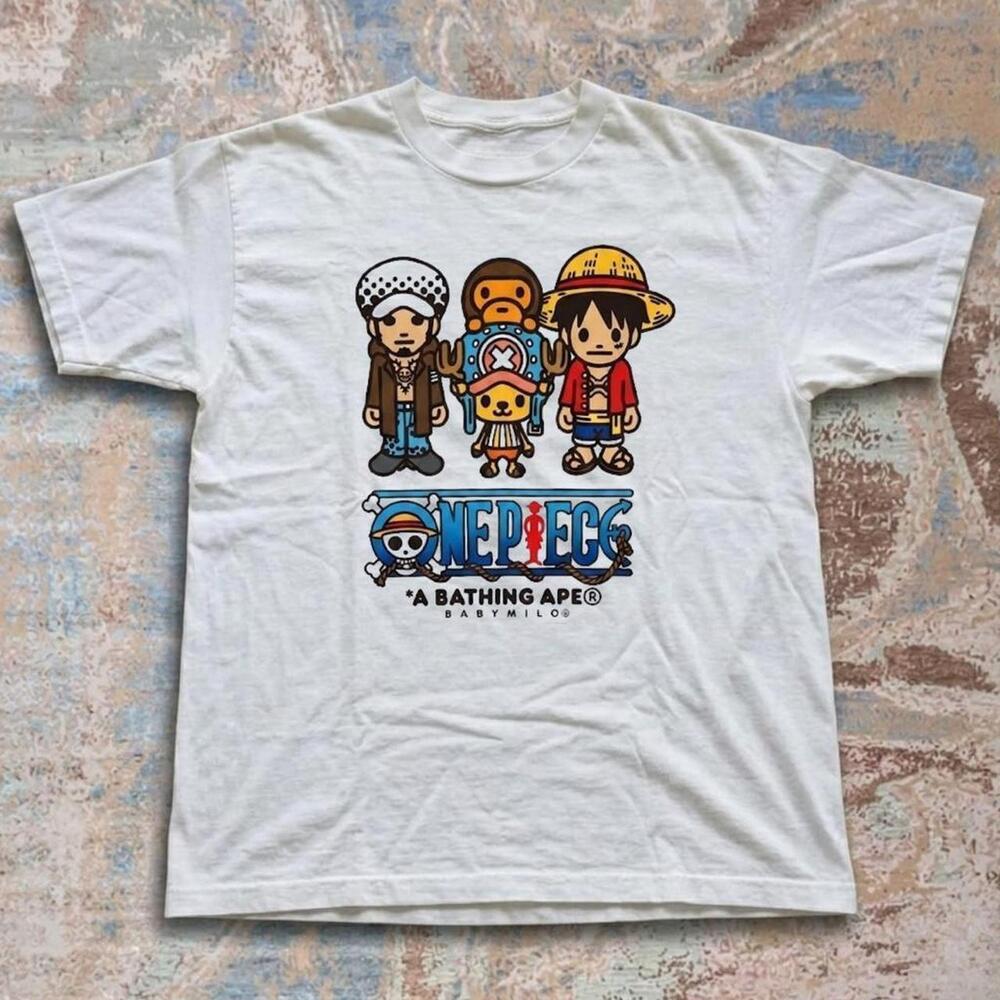 One Piece X Bape White Re T-Shirt